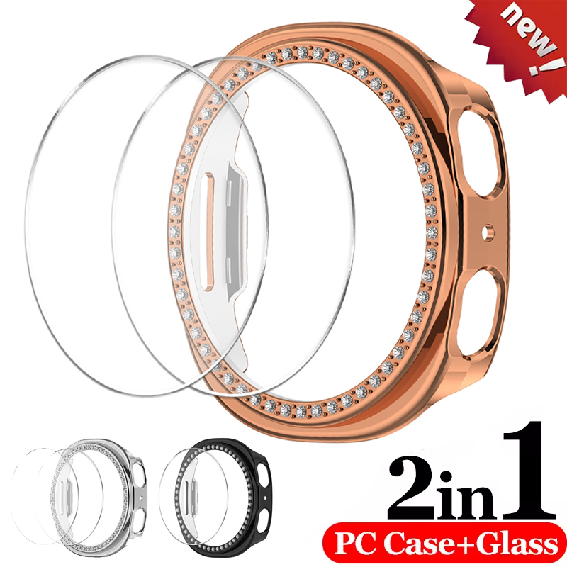 Samsung Smartwatch Accessories - Case + Glass Full Coverage Bumper