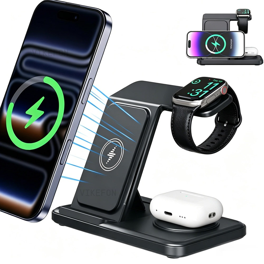 Smartwatch Ac - Wireless 3 IN 1 Charger Stand