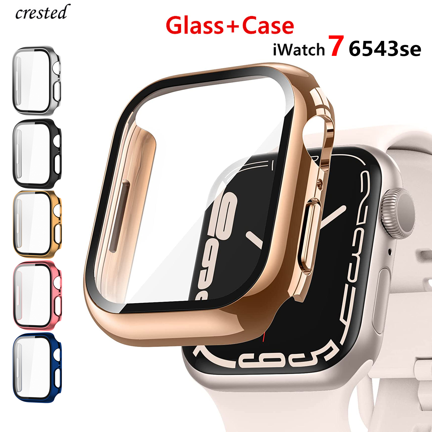 Apple Smartwatch Accessories - Glass+cover For Apple Watch Case 44mm