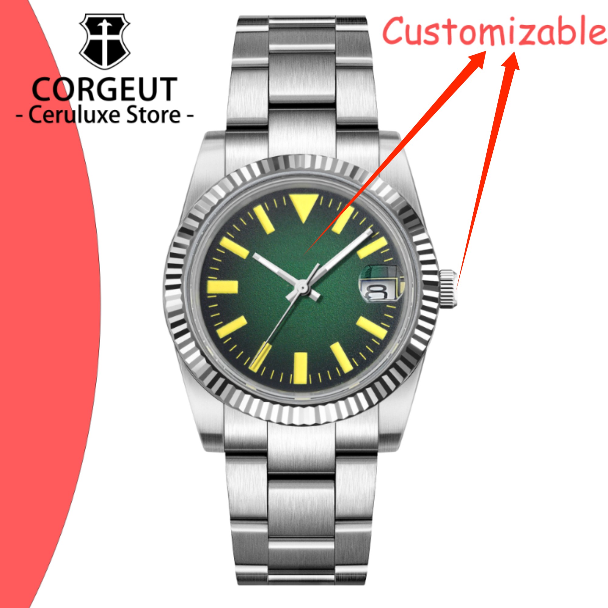 Accessories With Watch - Custom Logo 36/39mm New NH35 Automatic