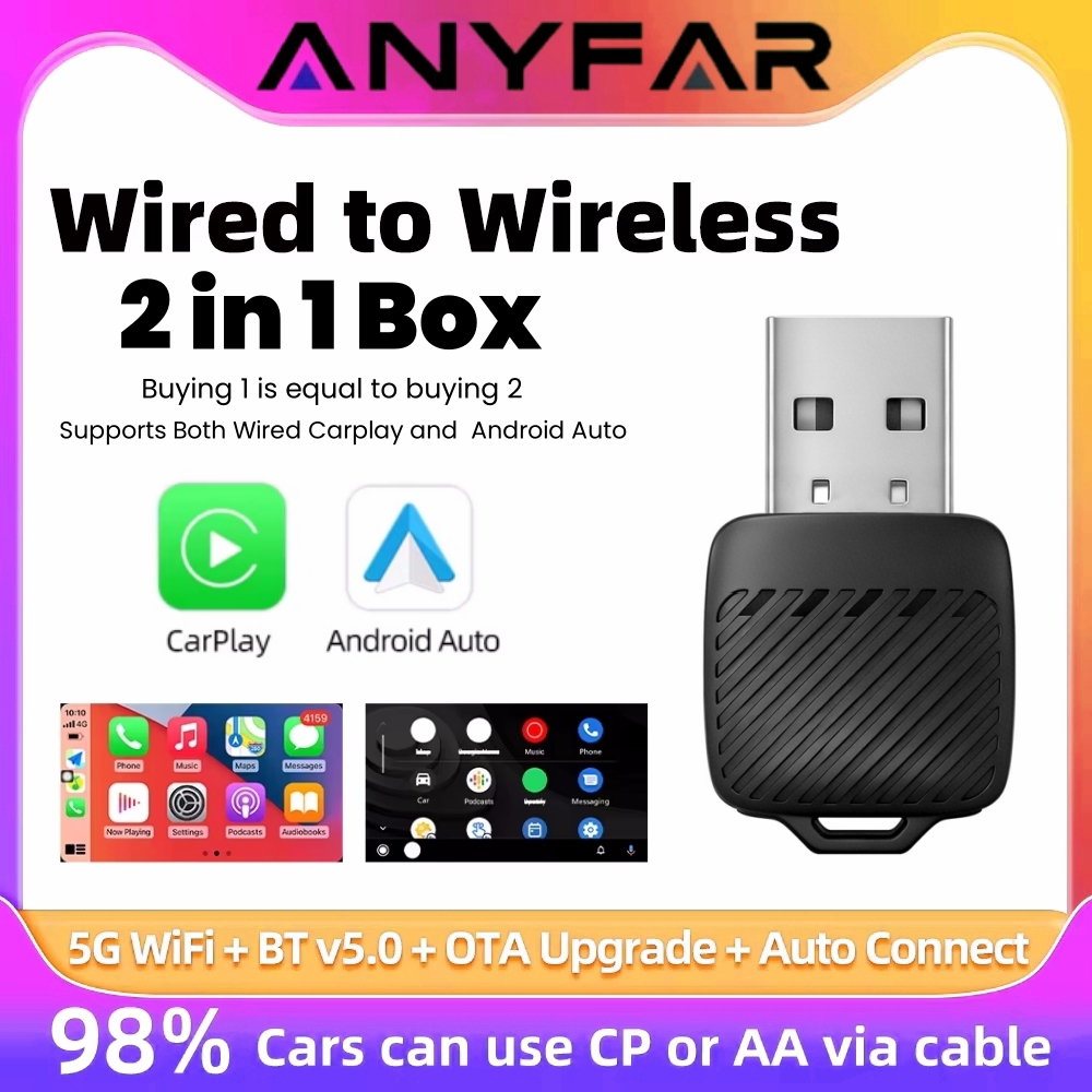 Smartwatch Universal - 2026 Wireless CarPlay Adapter 2-in-1 Wired