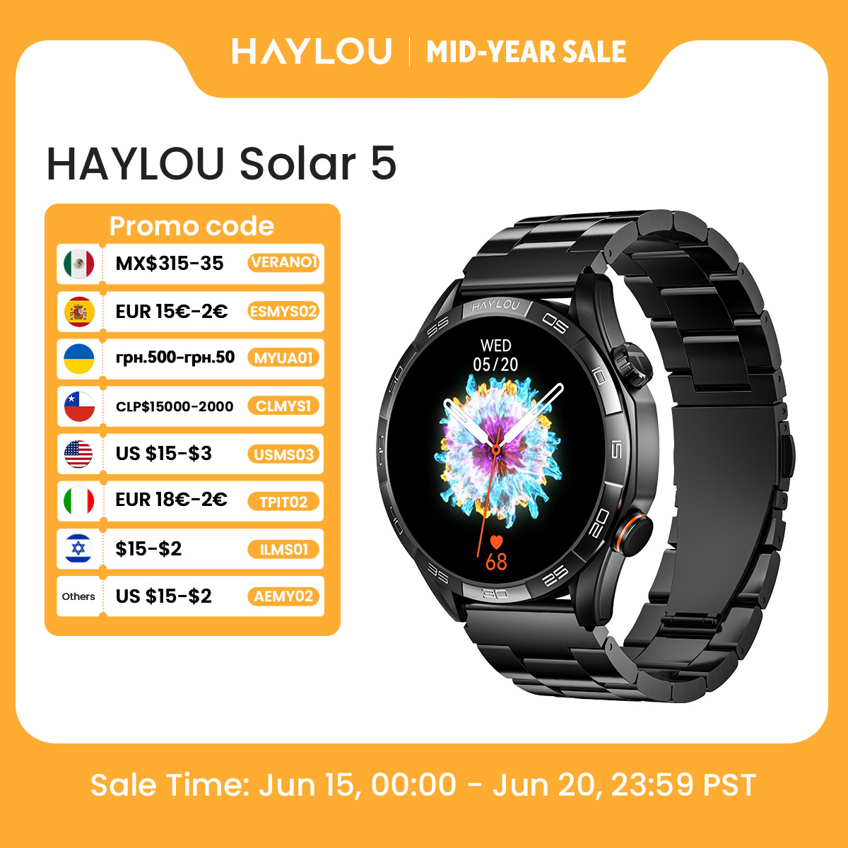 HAYLOU Solar 5 Voice Calling S – Smartwatch Faces recenzja i cena
