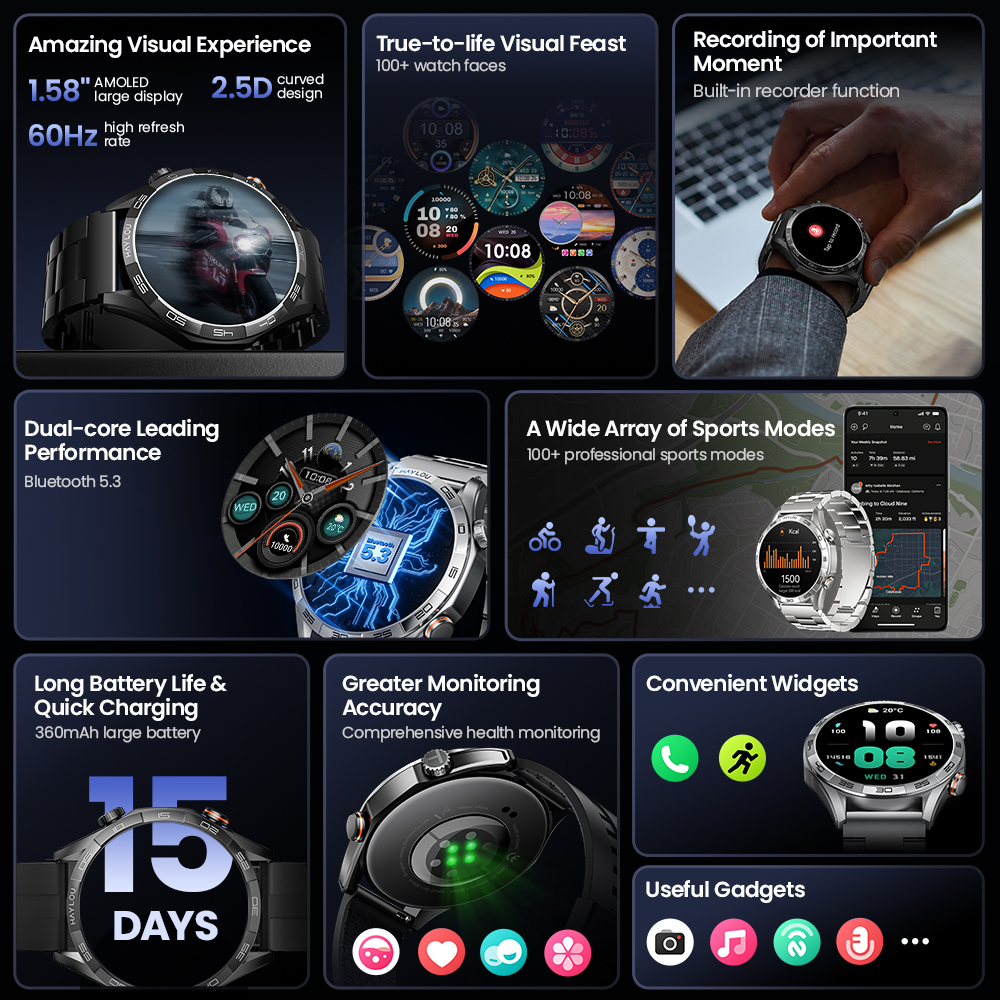 HAYLOU Solar 5 Voice Calling S – Smartwatch Faces recenzja i cena