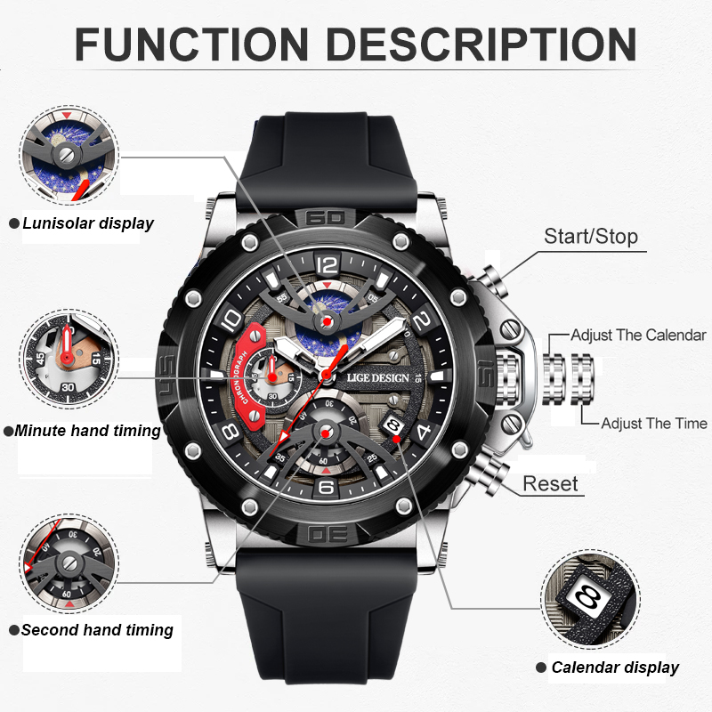 LIGE Top Brand Luxury Men Watc – Smartwatch Nexus recenzja i cena