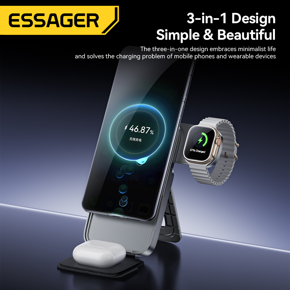 Essager 3-in-1 Portable Foldin – Smartwatch Ac recenzja i cena