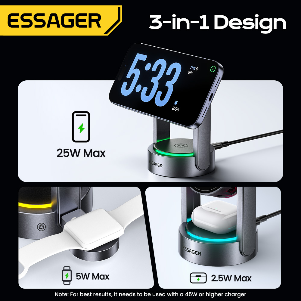Essager 3 in 1 Magnetic Wirele – Smartwatch Ac recenzja i cena
