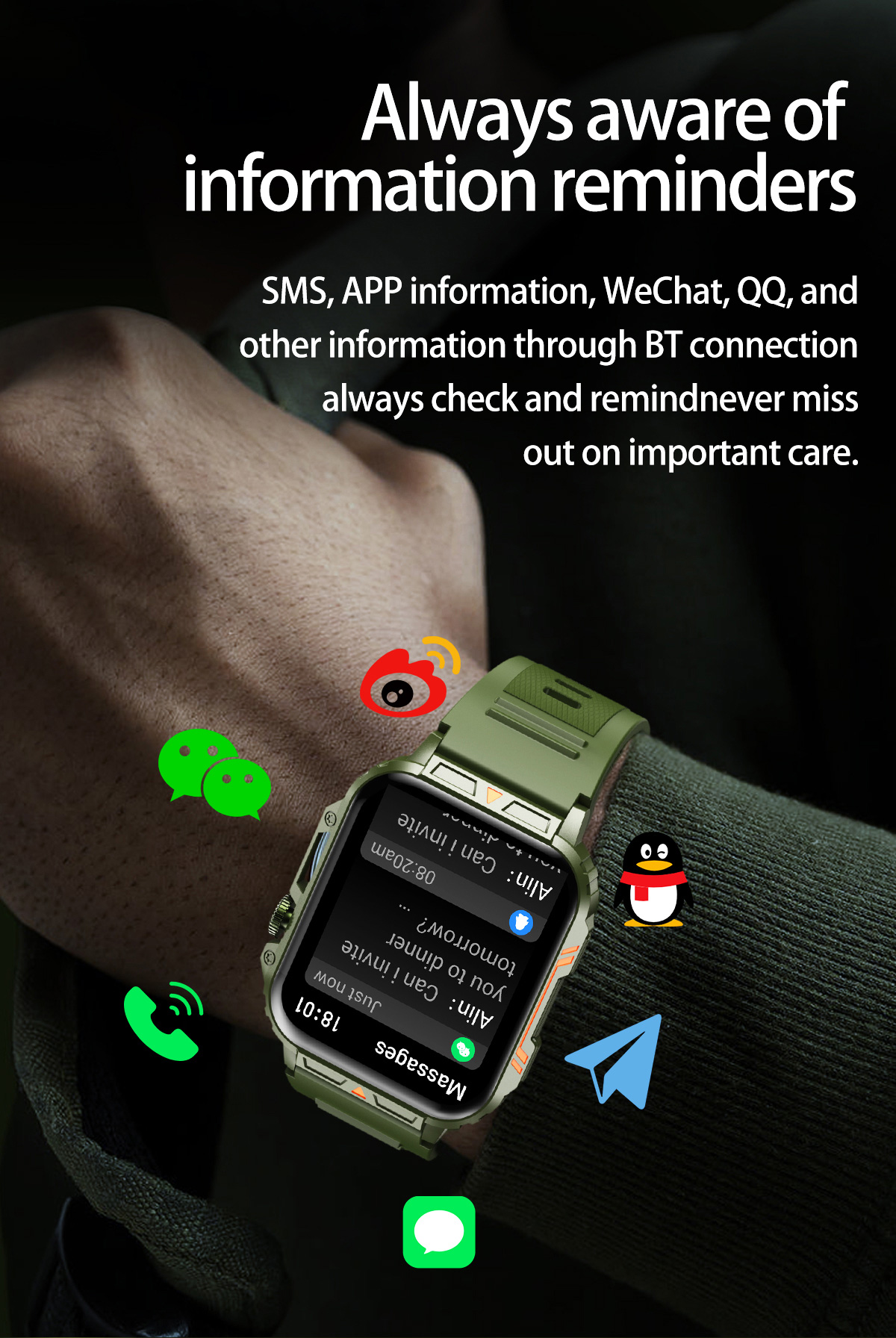 1.91 Outdoor Military Smart Wa – Smartwatch Faces recenzja i cena