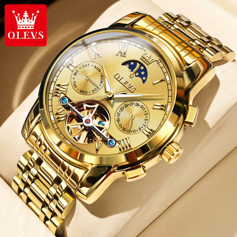 OLEVS 6617 Men's Classic Mecha – Leather Classic Strap recenzja i cena