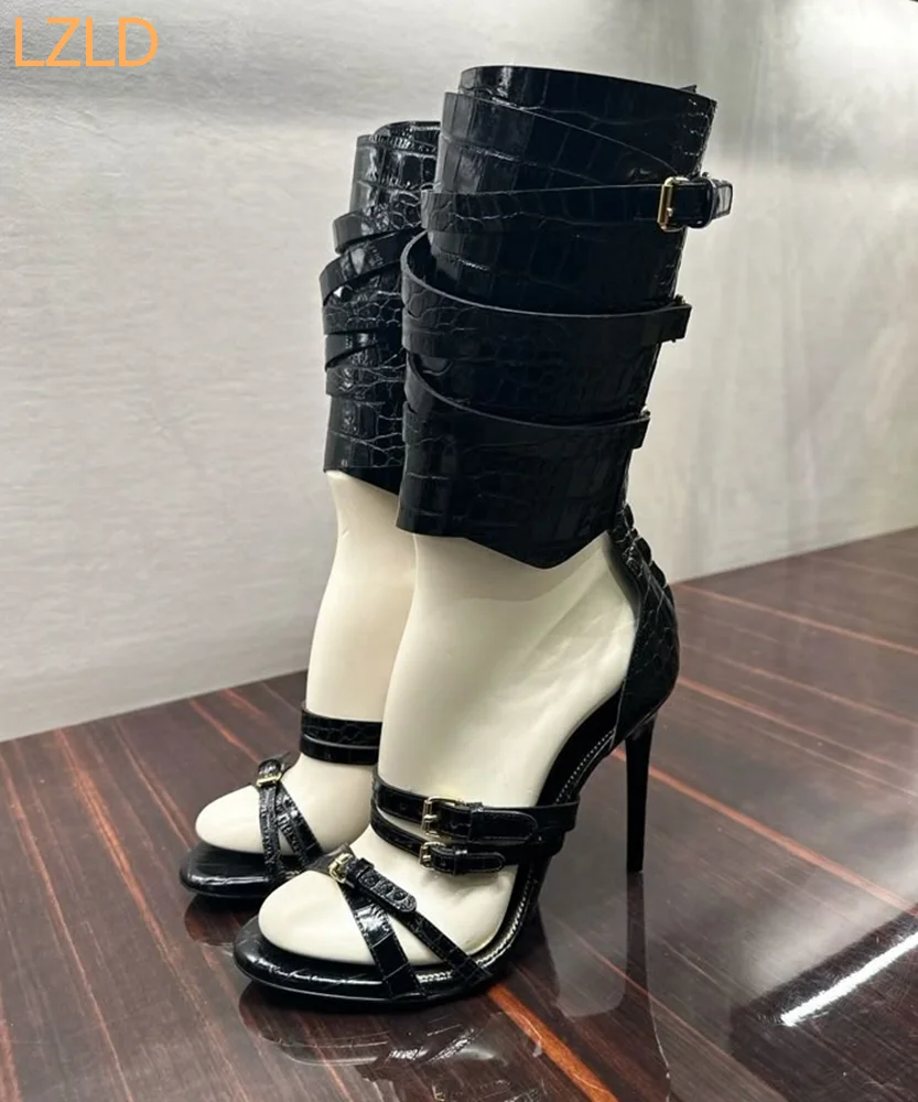 Black Sexy Catwalk Women Sanda – Leather Classic Strap recenzja i cena