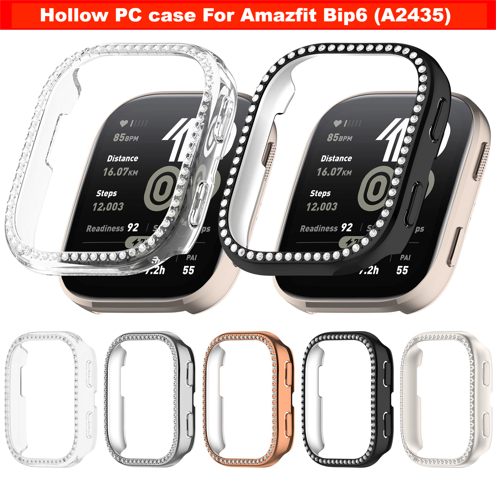 Single-row diamond case For Am – Amazfit Smartwatch Accessories recenzja i cena