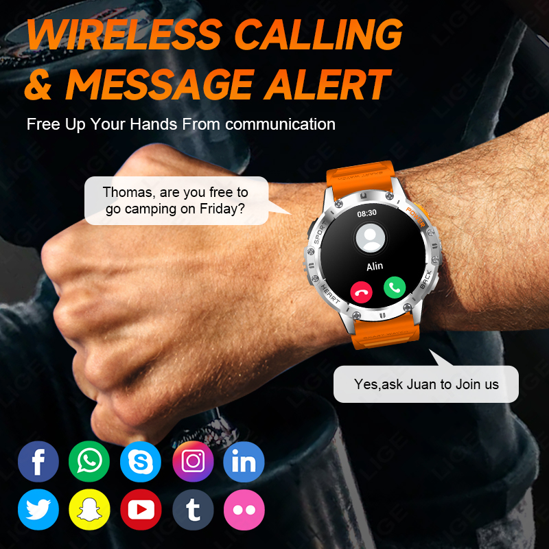 LIGE 1.43 Inch AMOLED Screen B – Smartwatch Instagram recenzja i cena