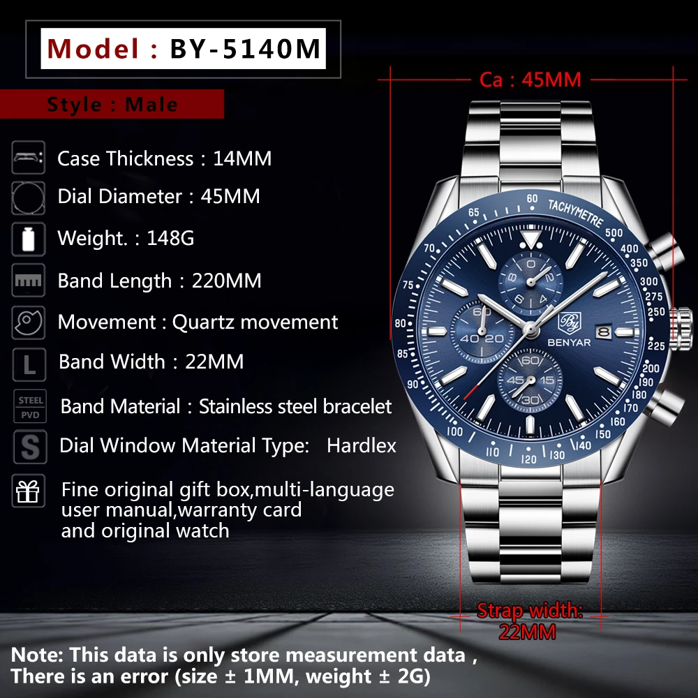 Men Watch BENYAR Top Brand Lux – Smartwatch Nexus recenzja i cena