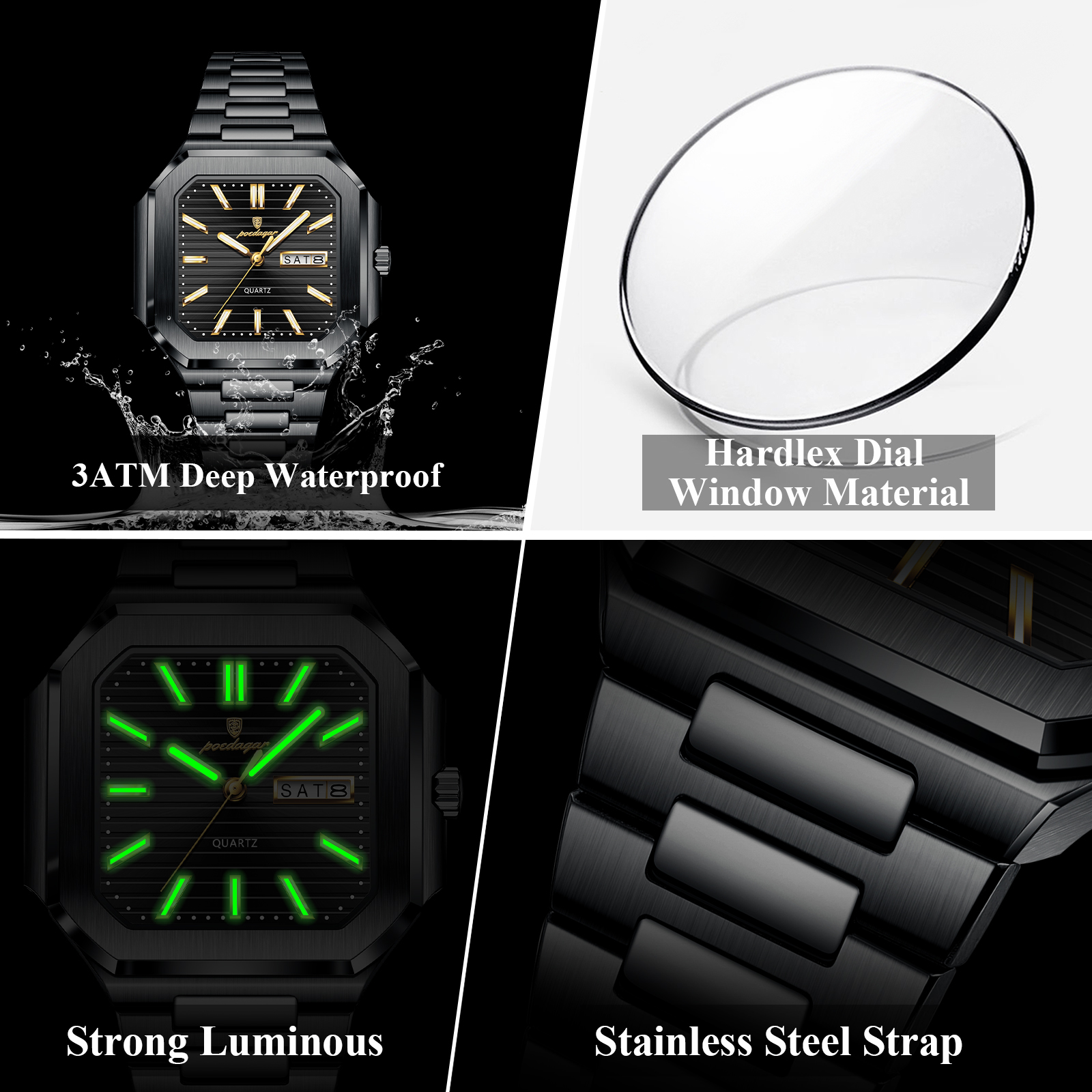 POEDAGAR Casual Square Man Wri – Smartwatch Nexus recenzja i cena