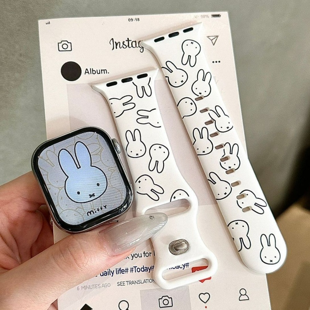 Cute Miffy Rabbit Cartoon Watc – Apple Smartwatch Accessories recenzja i cena