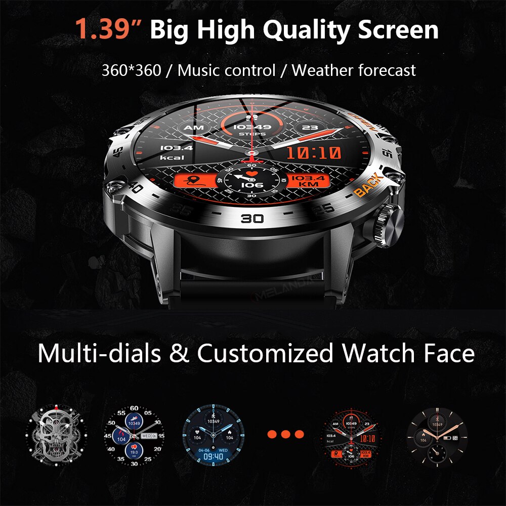 MEVADEN Steel 1.39 inch Men Lu – Smartwatch Faces recenzja i cena