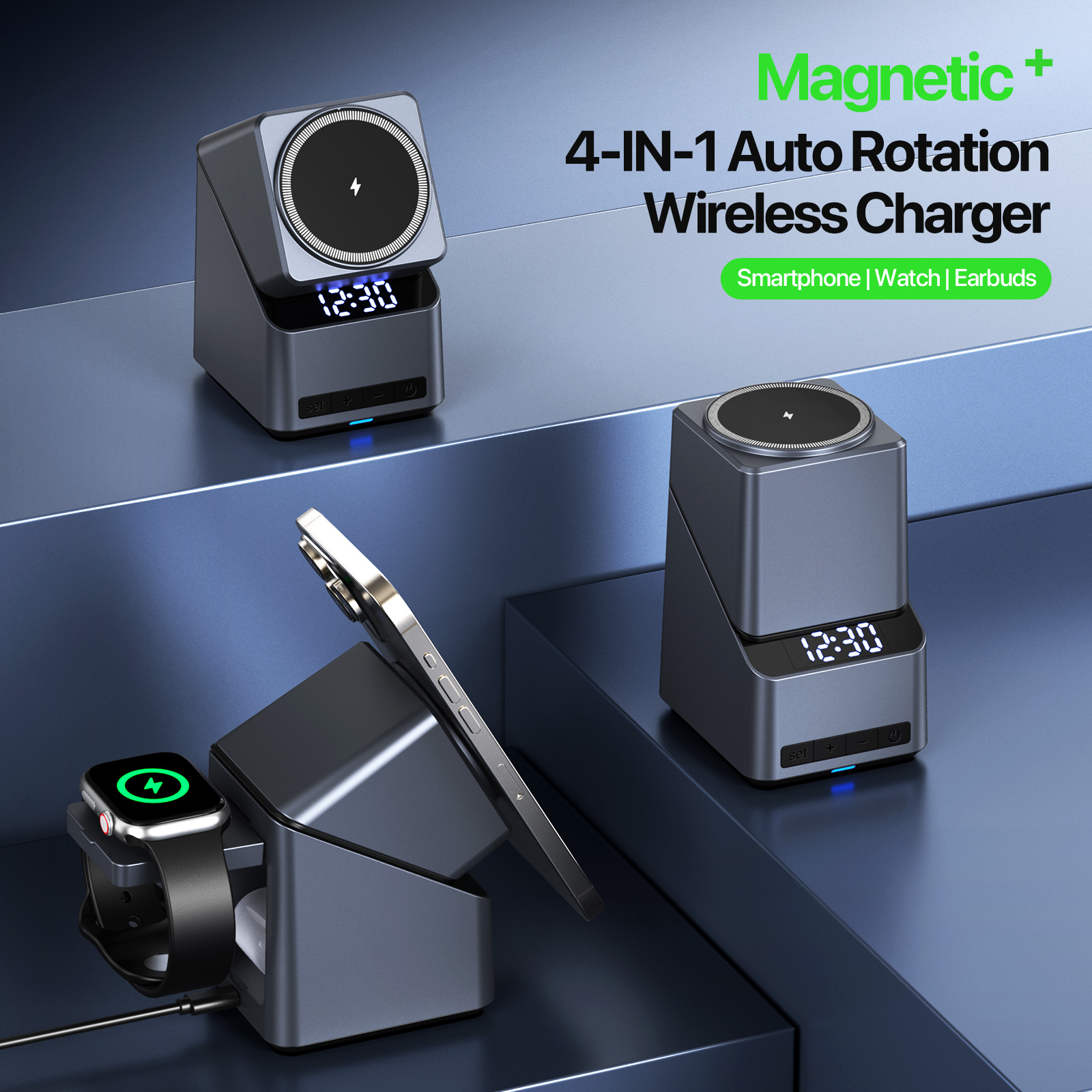 Magnetic 4 in 1 Auto Rotation  – Smartwatch Ac recenzja i cena