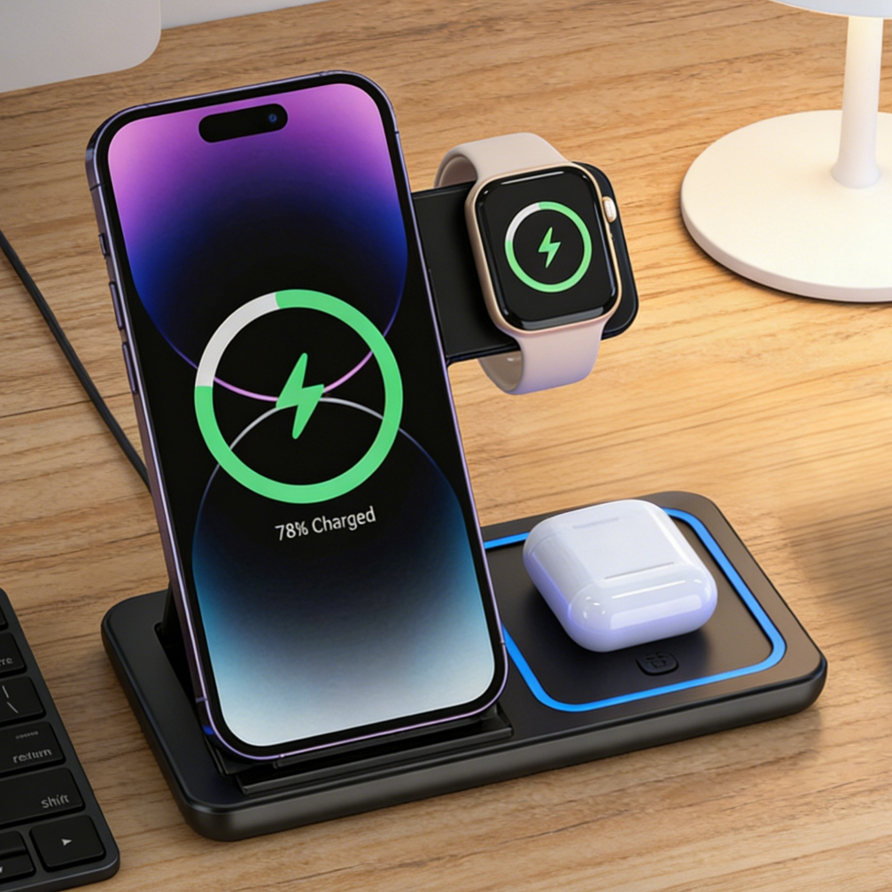 Foldable 3 in 1 Wireless Charg – Smartwatch Ac recenzja i cena