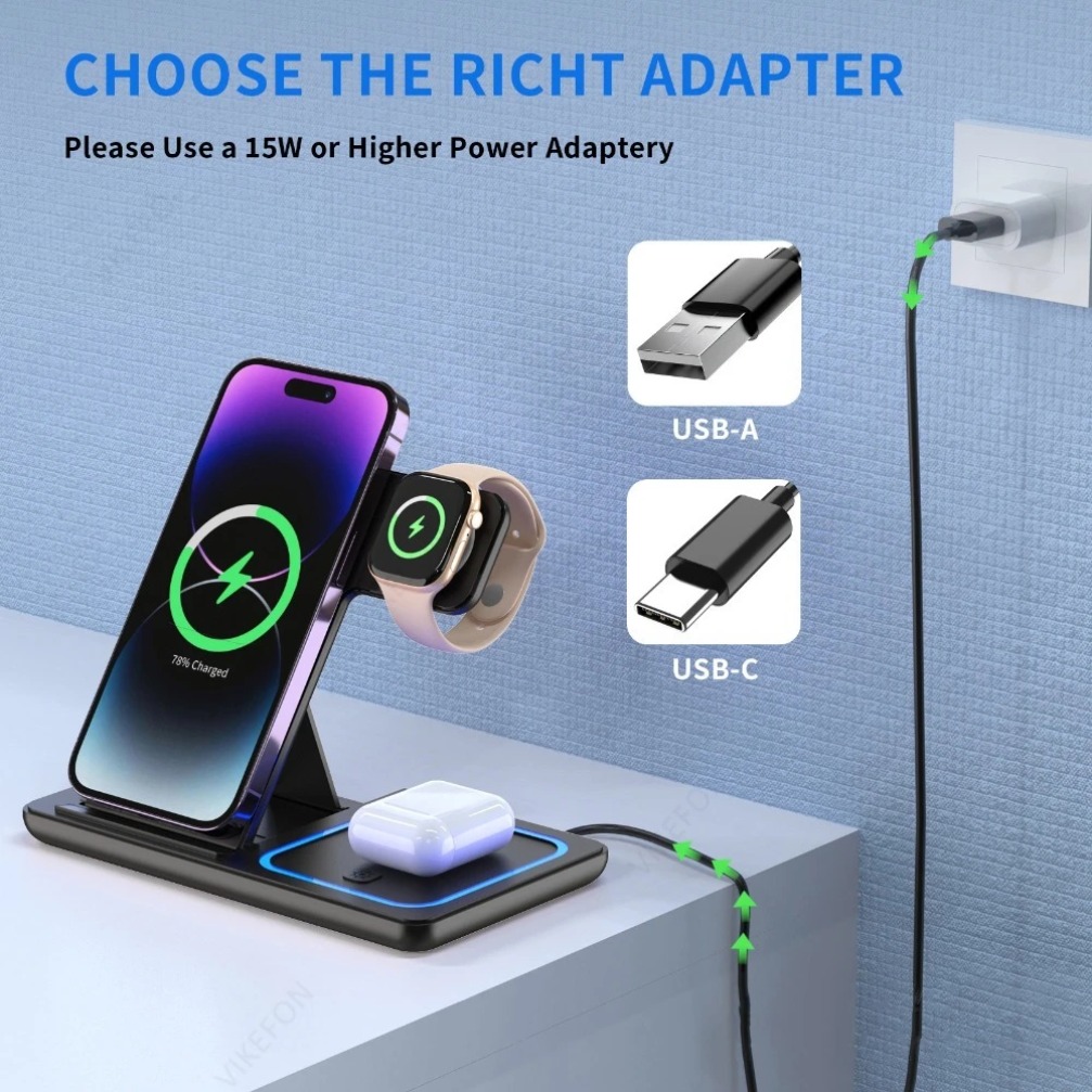Foldable 3 in 1 Wireless Charg – Smartwatch Ac recenzja i cena
