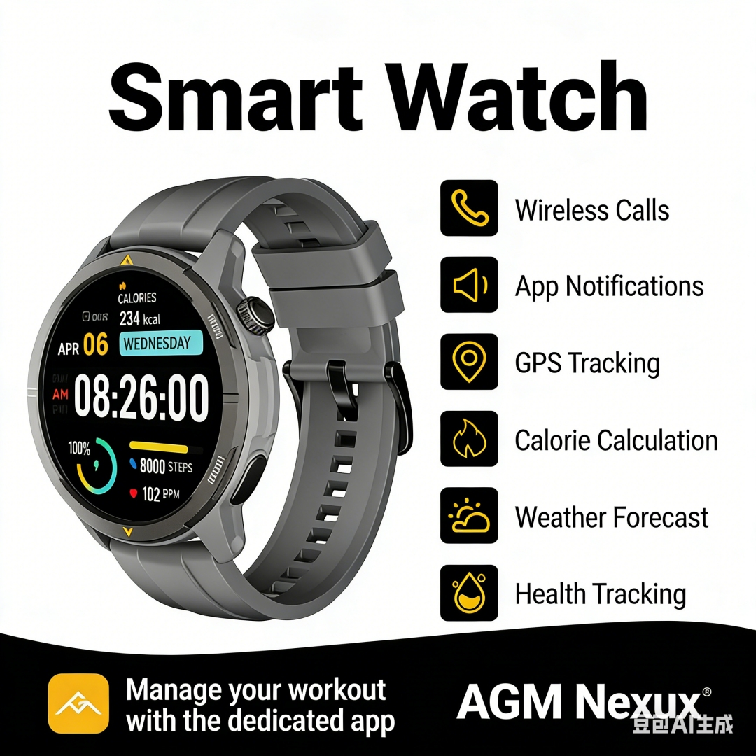 AGM Legion Smartwatch 5ATM Wat – Smartwatch Instagram recenzja i cena