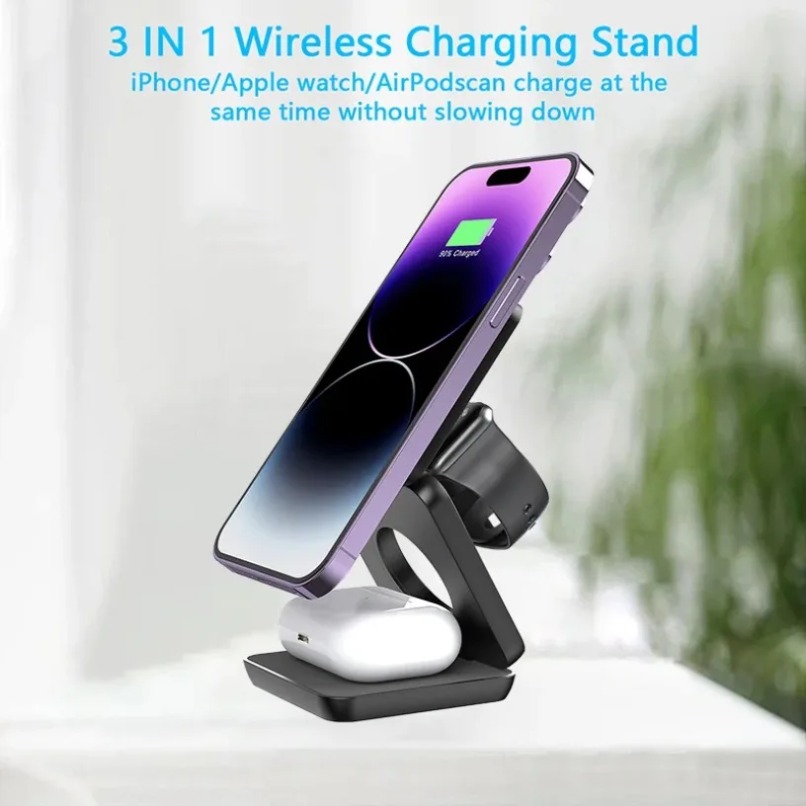 3 in 1 Foldable Magnetic Wirel – Smartwatch Ac recenzja i cena