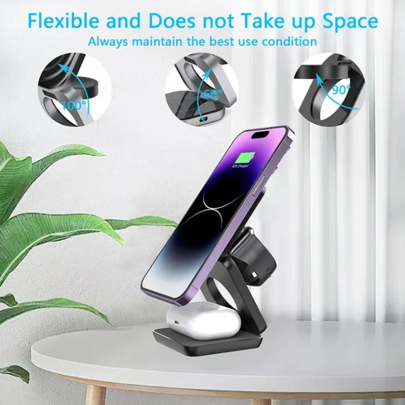 3 in 1 Foldable Magnetic Wirel – Smartwatch Ac recenzja i cena