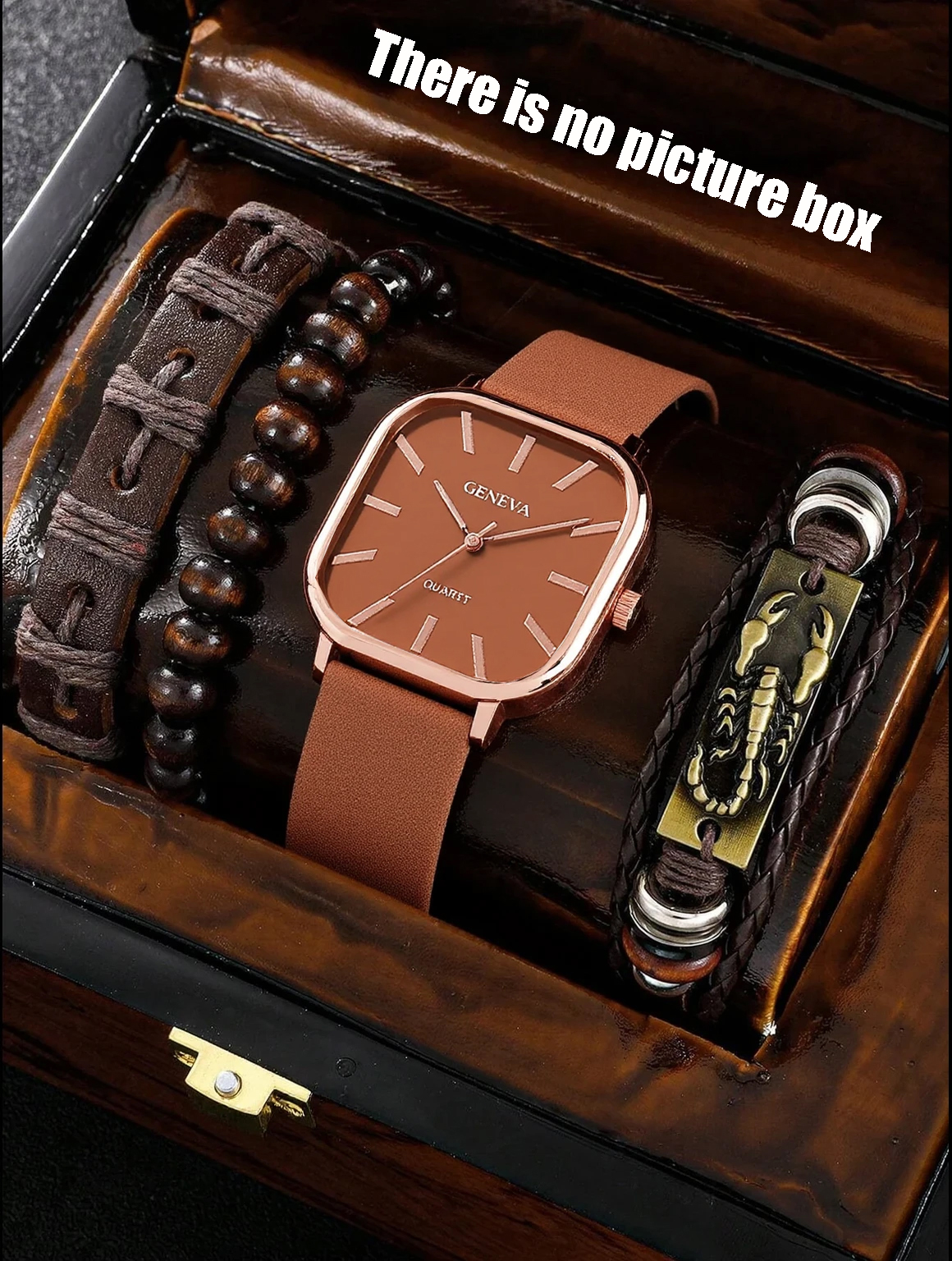 No gift box; men's leather str – Accessories With Watch recenzja i cena