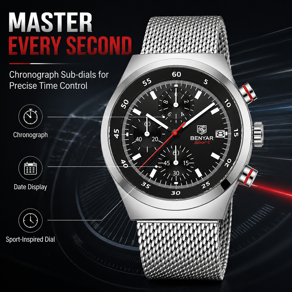 BENYAR Top Luxury Brand Men's  – Accessories With Watch recenzja i cena